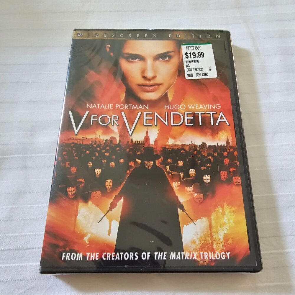 V For Vendetta DVD Widescreen Edition Natalie Portman & Hugo Weaving, New